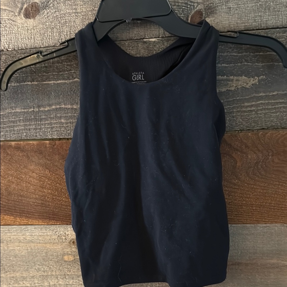 Athleta Girl Long Distance Black Tank Top